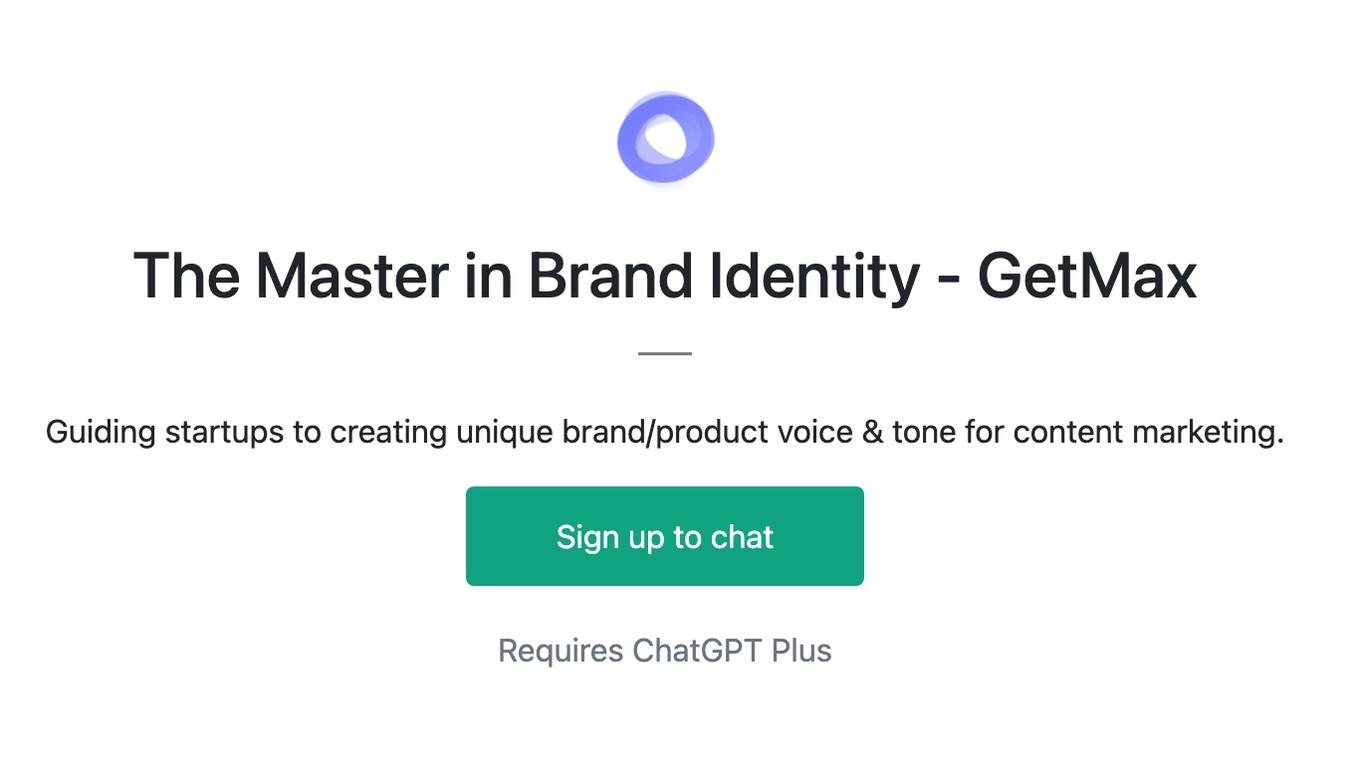 The Master in Brand Identity - GetMax Screenshot