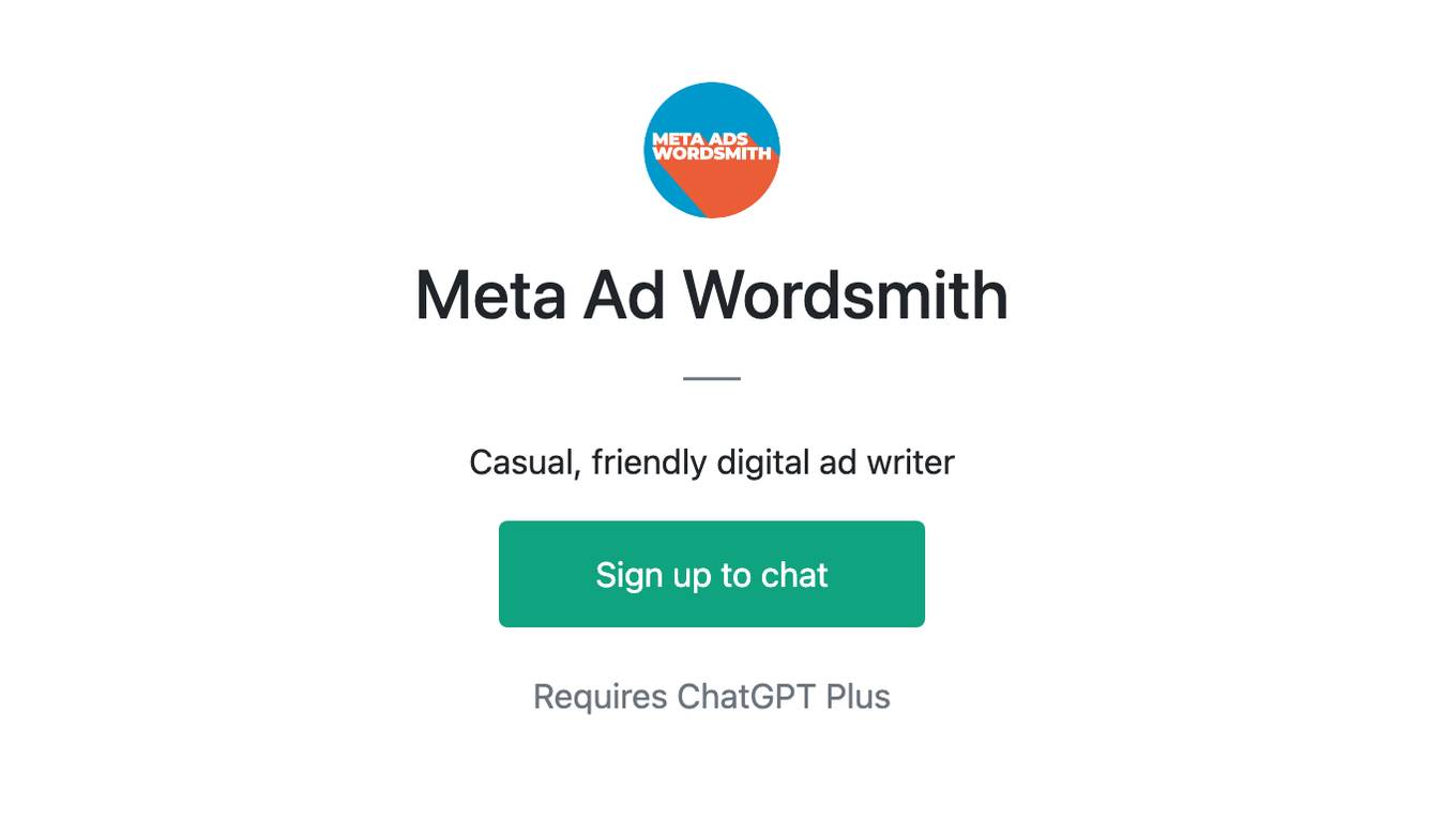 Meta Ad Wordsmith Screenshot