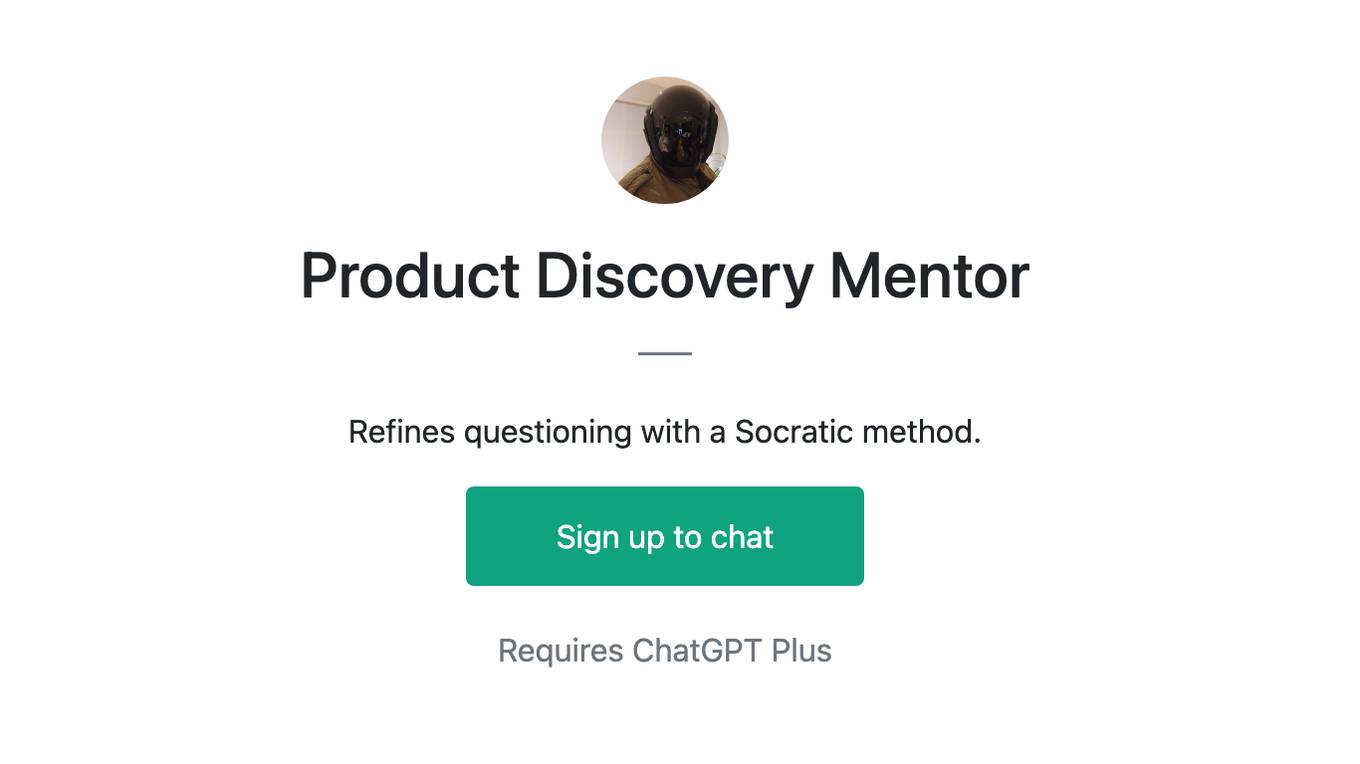 Product Discovery Mentor Screenshot