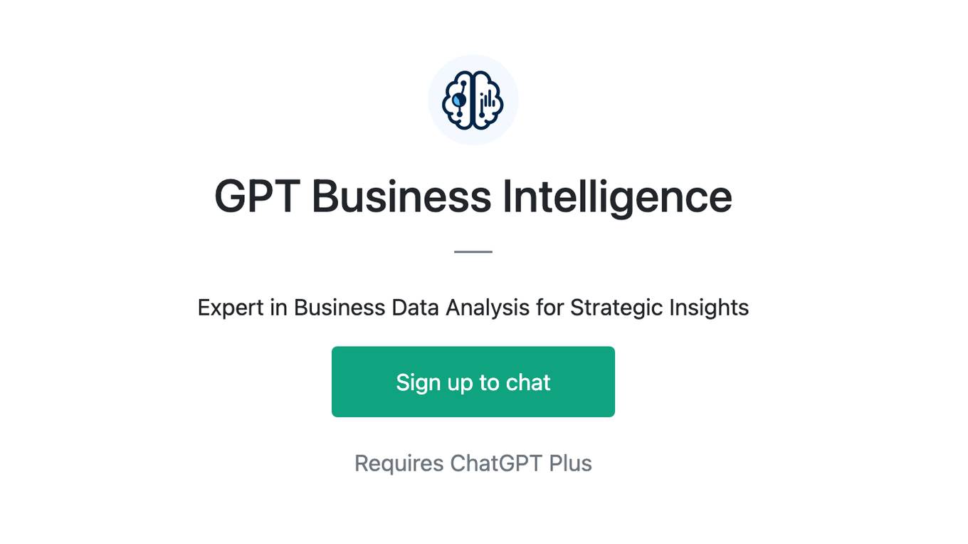 GPT Business Intelligence Screenshot