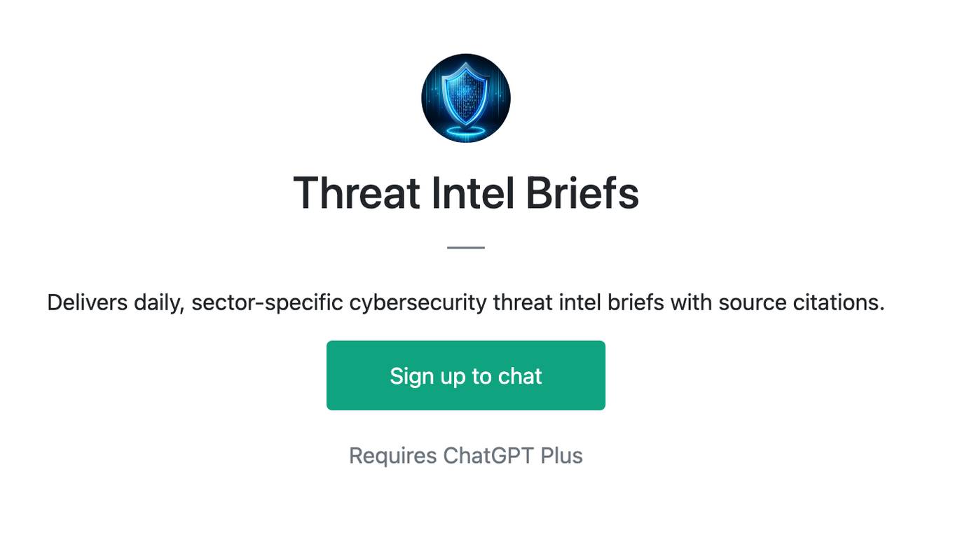 Threat Intel Briefs Screenshot