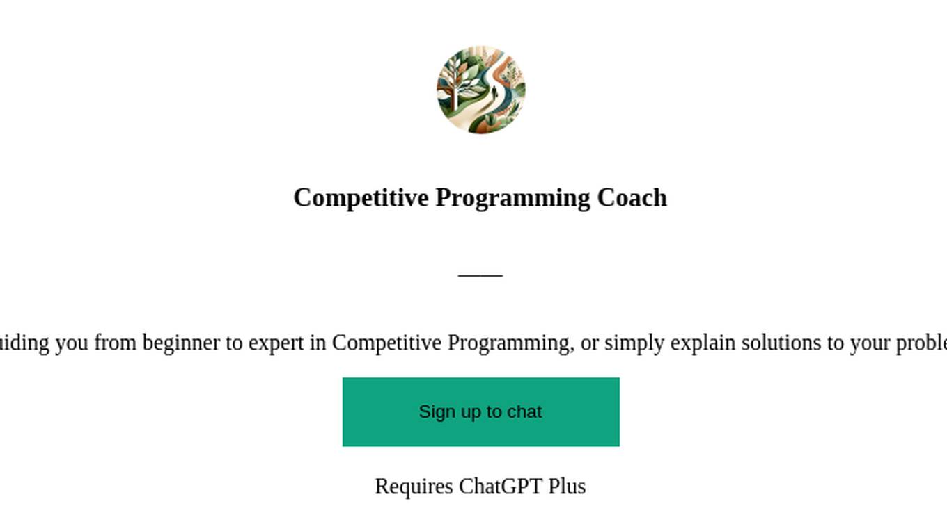 Competitive Programming Coach Screenshot