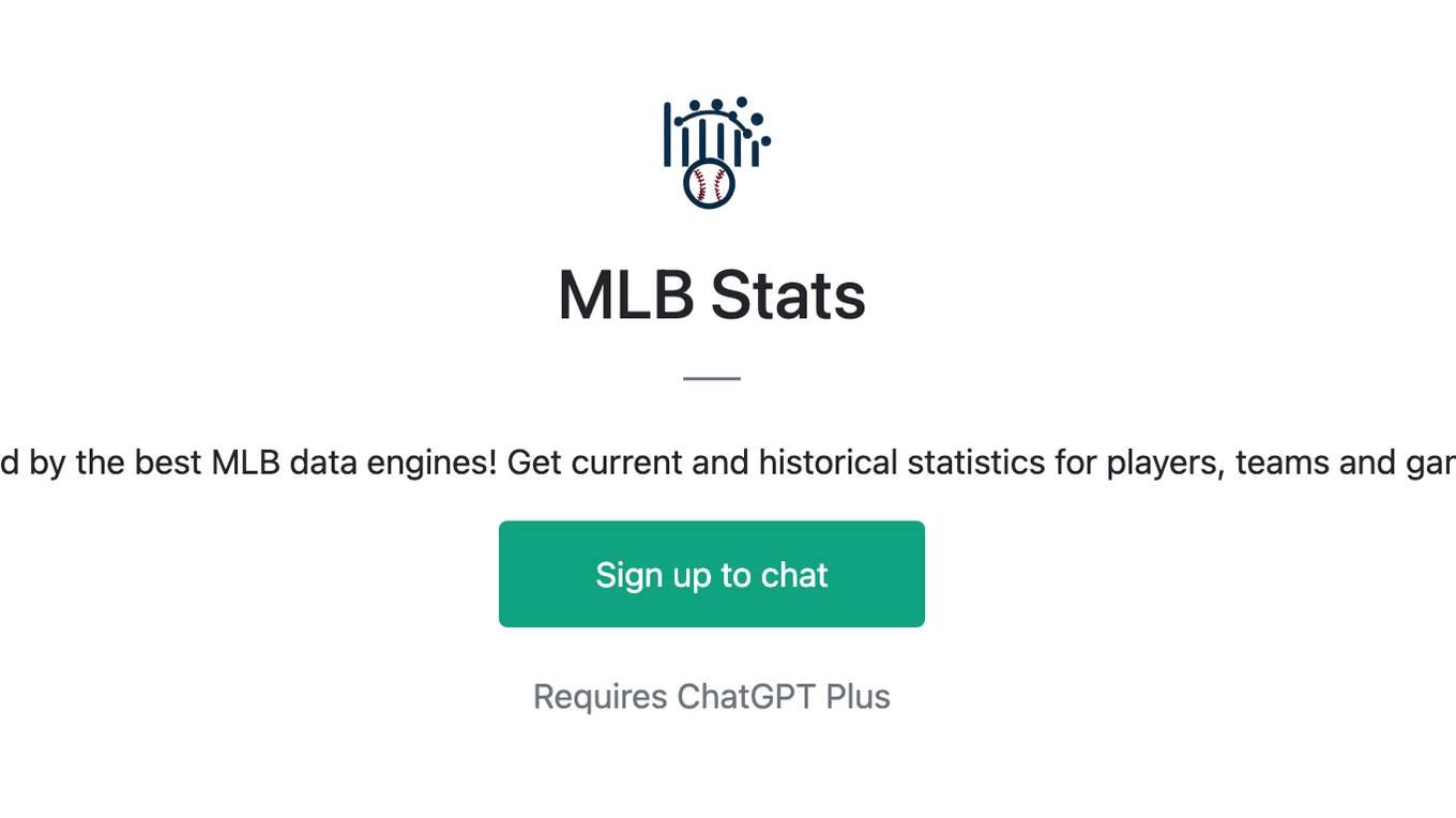 MLB Stats Screenshot