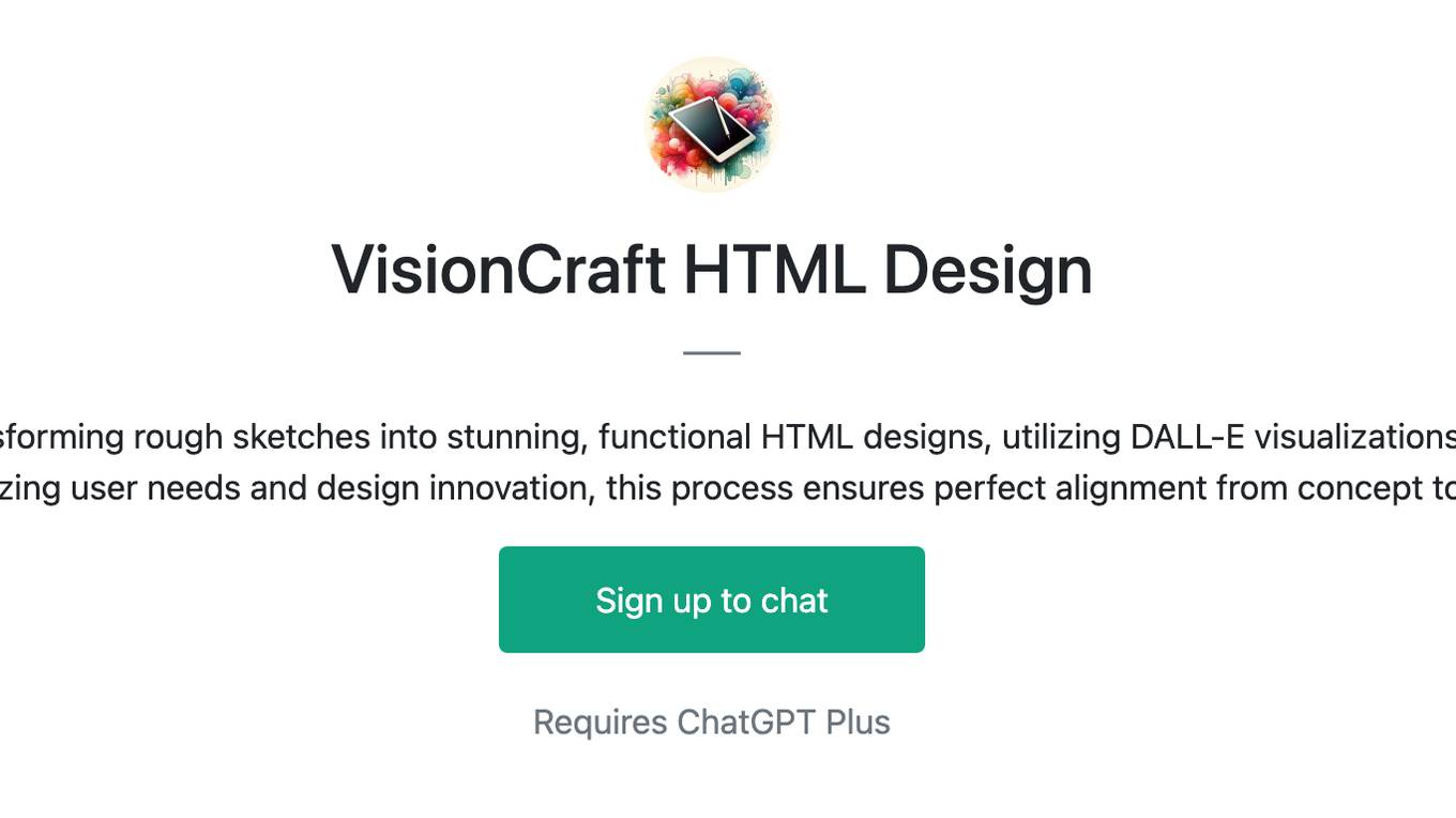 VisionCraft HTML Design Screenshot