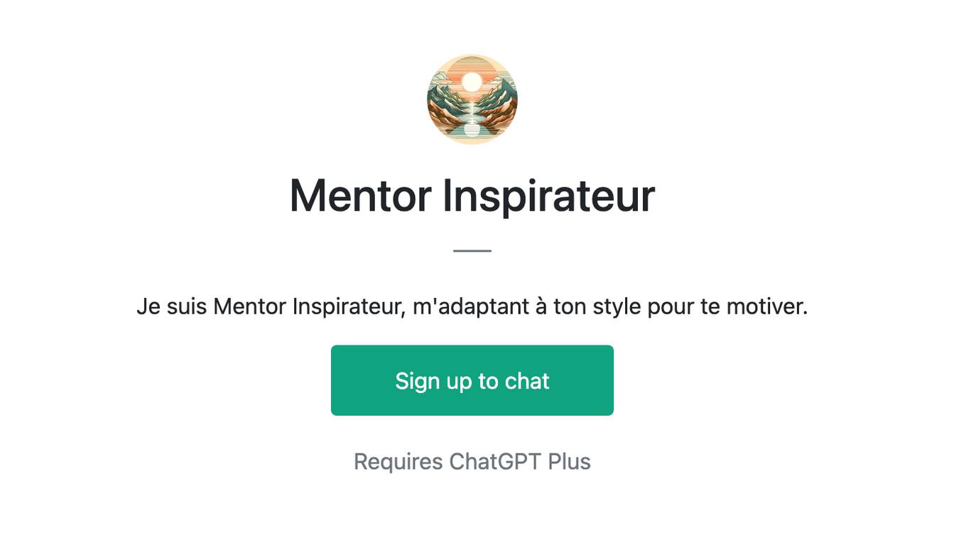 Mentor Inspirateur Screenshot