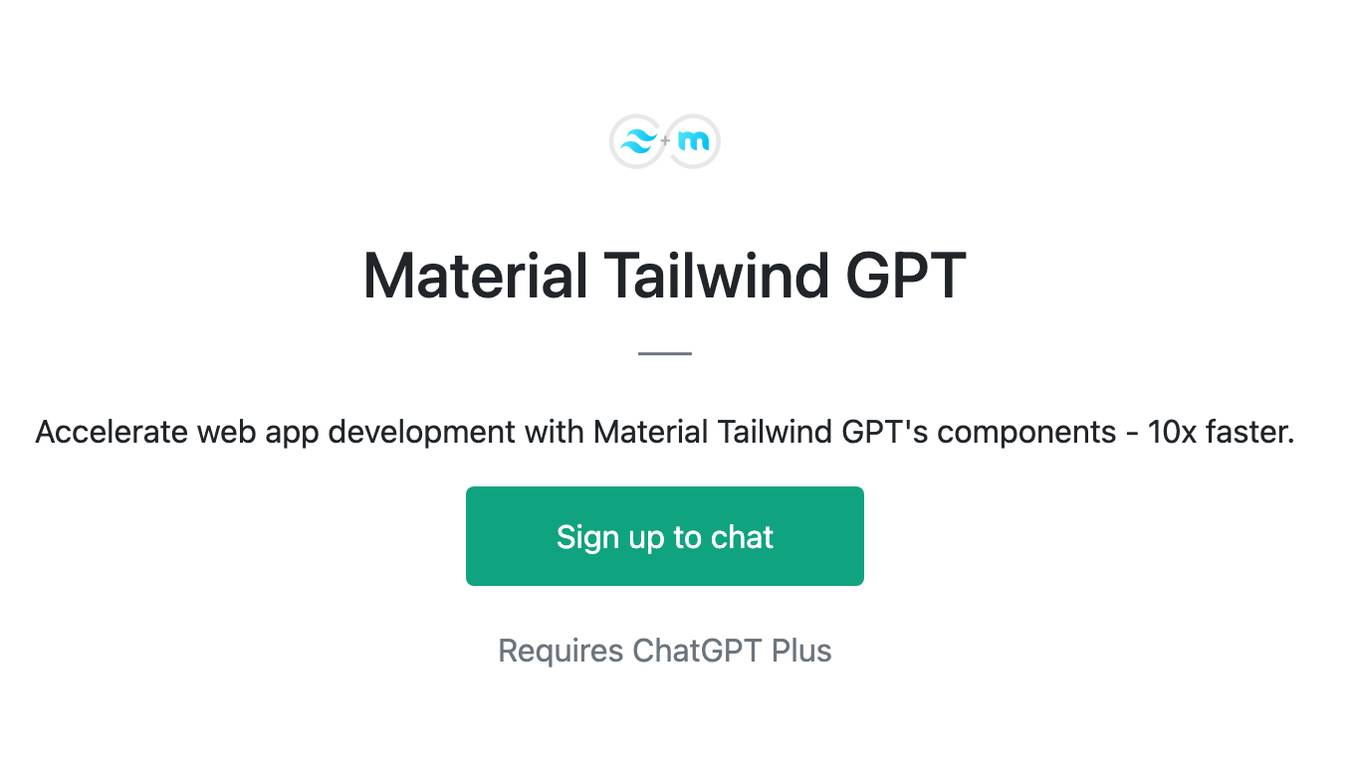 Material Tailwind GPT Screenshot