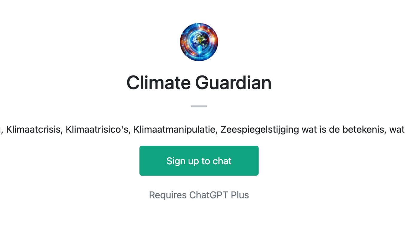 Climate Guardian Screenshot