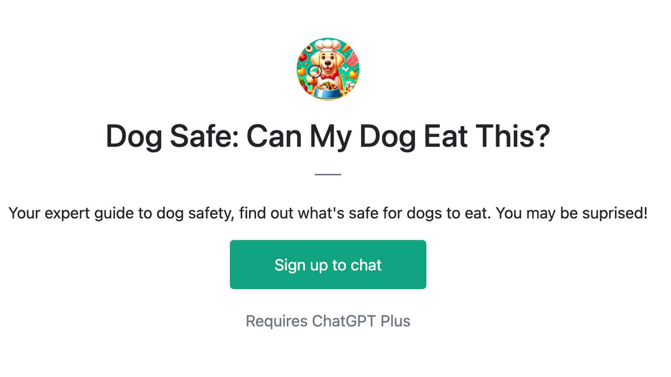 Dog Safe: Can My Dog Eat This? Screenshot