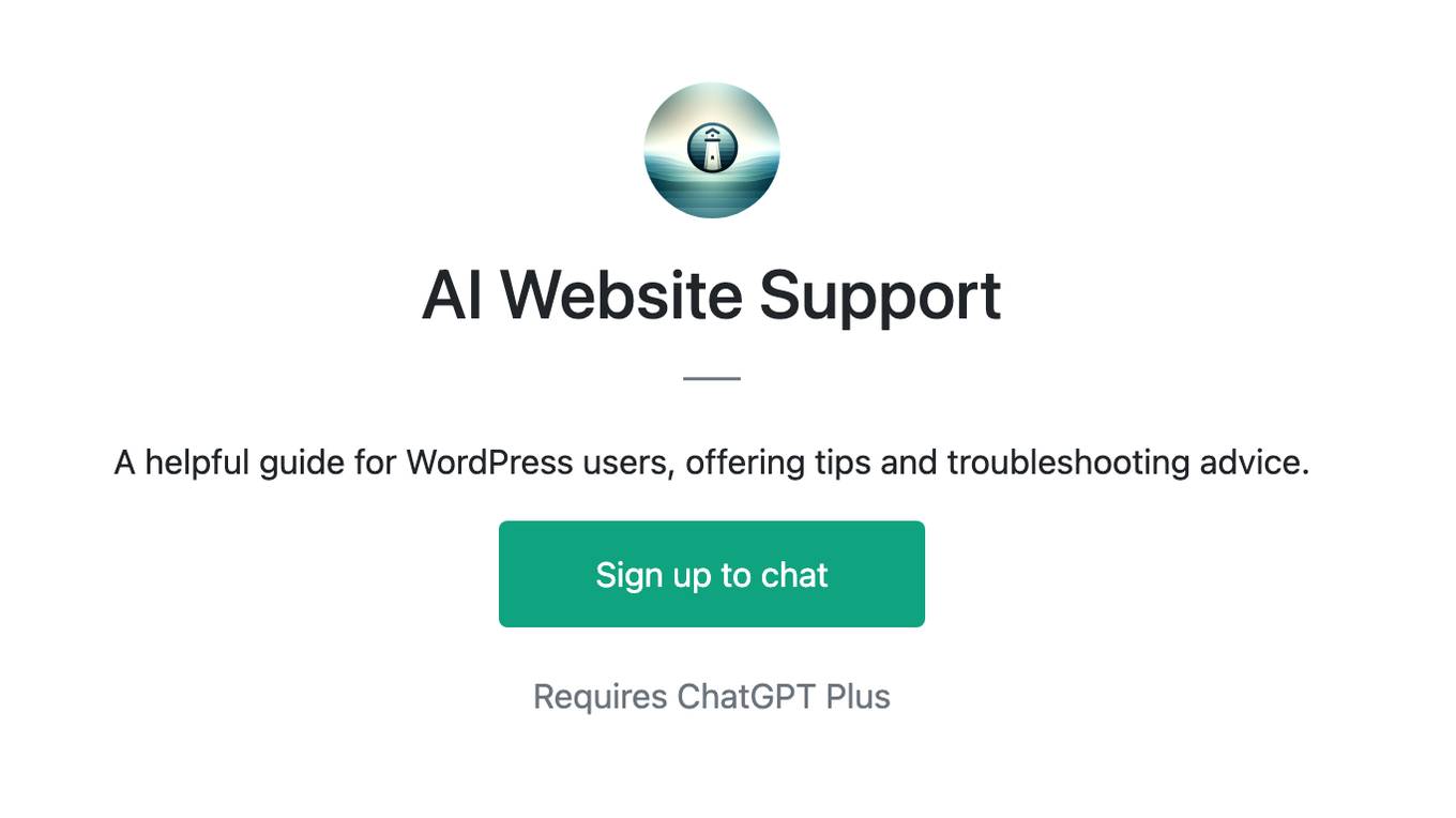 AI Website Support Screenshot