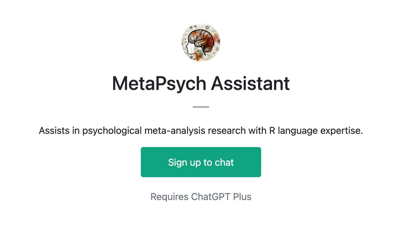 MetaPsych Assistant Screenshot