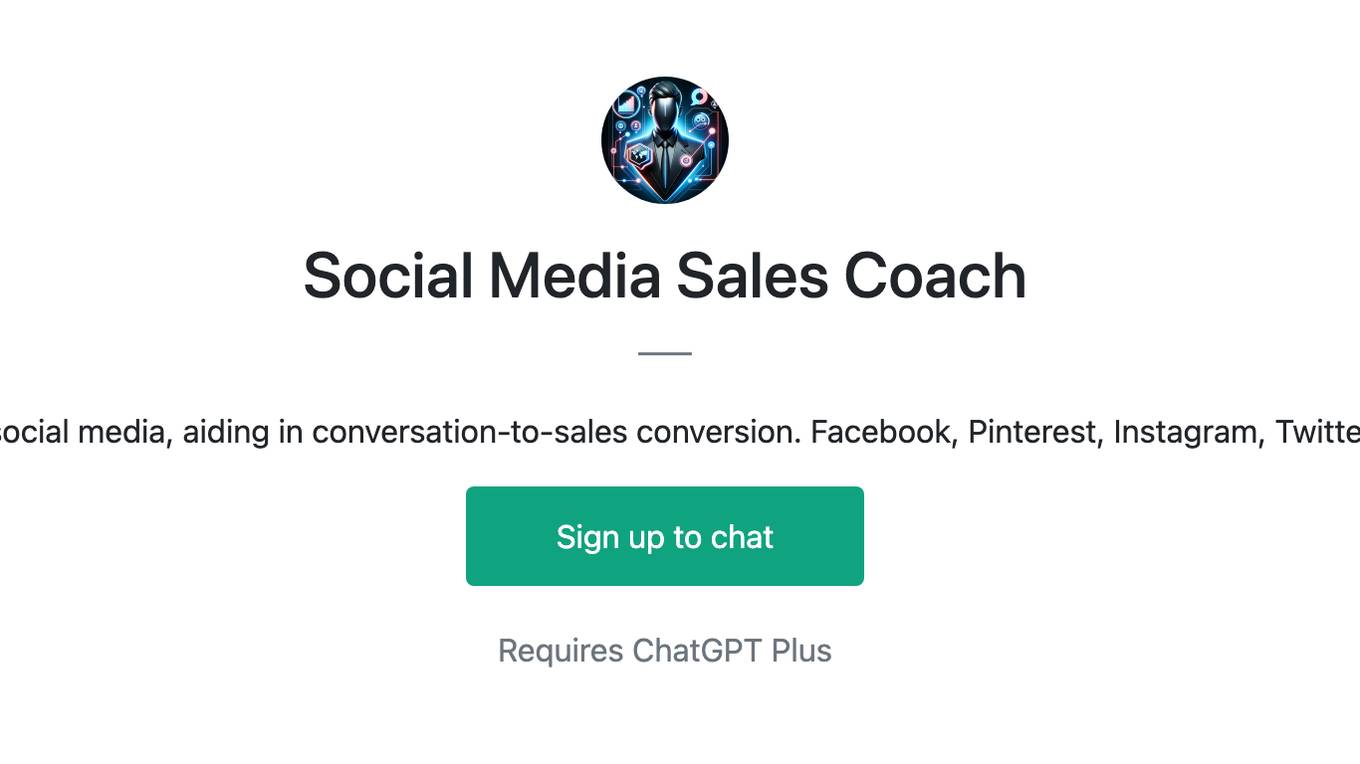 Social Media Sales Coach Screenshot