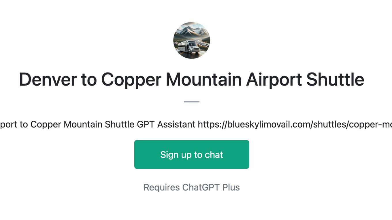 Denver to Copper Mountain Airport Shuttle Screenshot