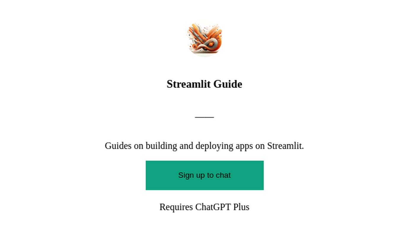 Streamlit Guide Screenshot