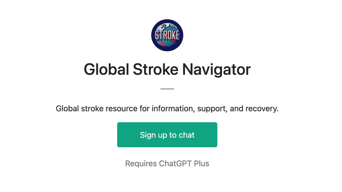 Global Stroke Navigator Screenshot