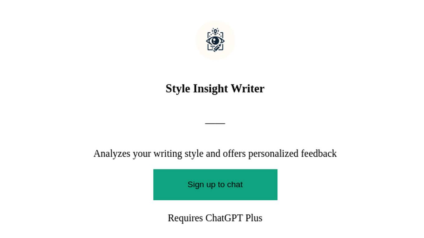 Style Insight Writer Screenshot