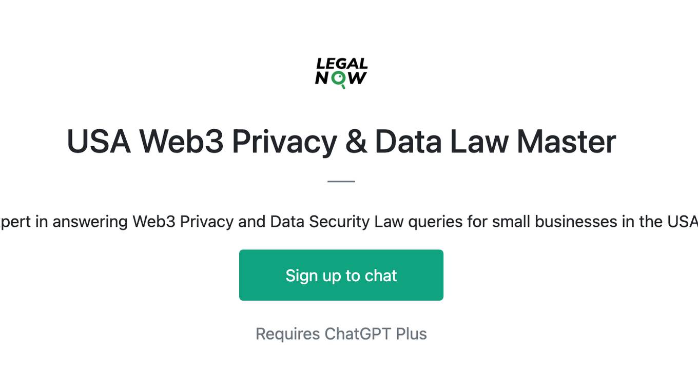 USA Web3 Privacy & Data Law Master Screenshot