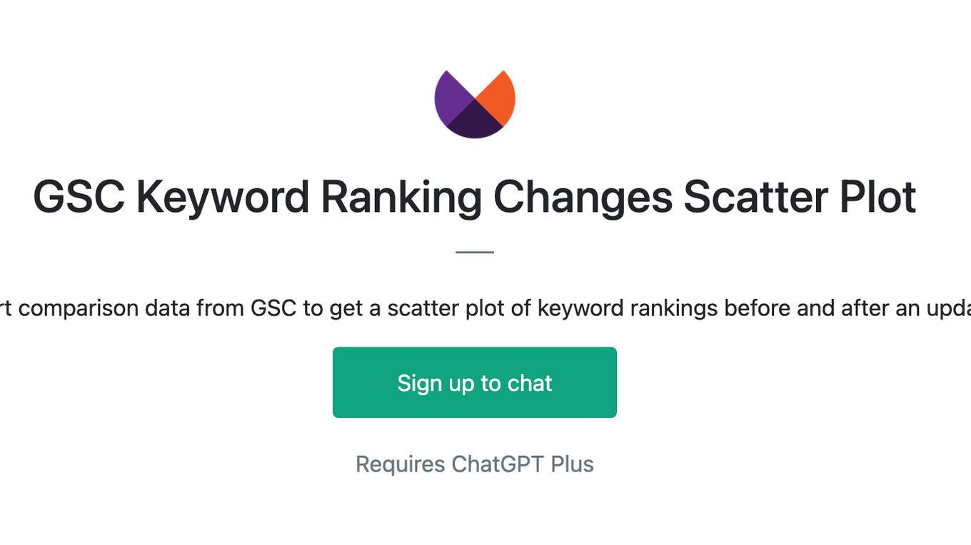 GSC Keyword Ranking Changes Scatter Plot Screenshot