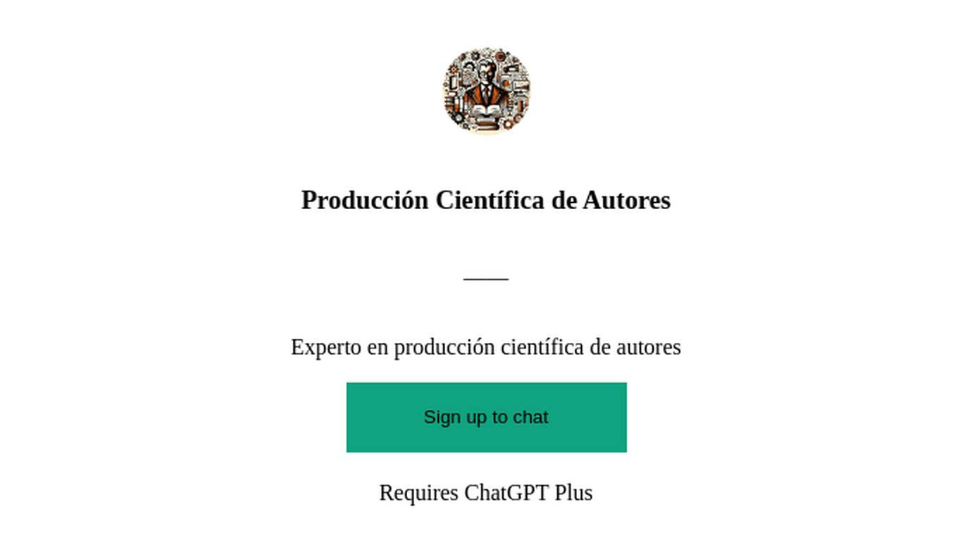 Producción Científica de Autores Screenshot