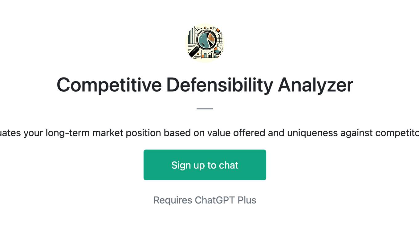 Competitive Defensibility Analyzer Screenshot