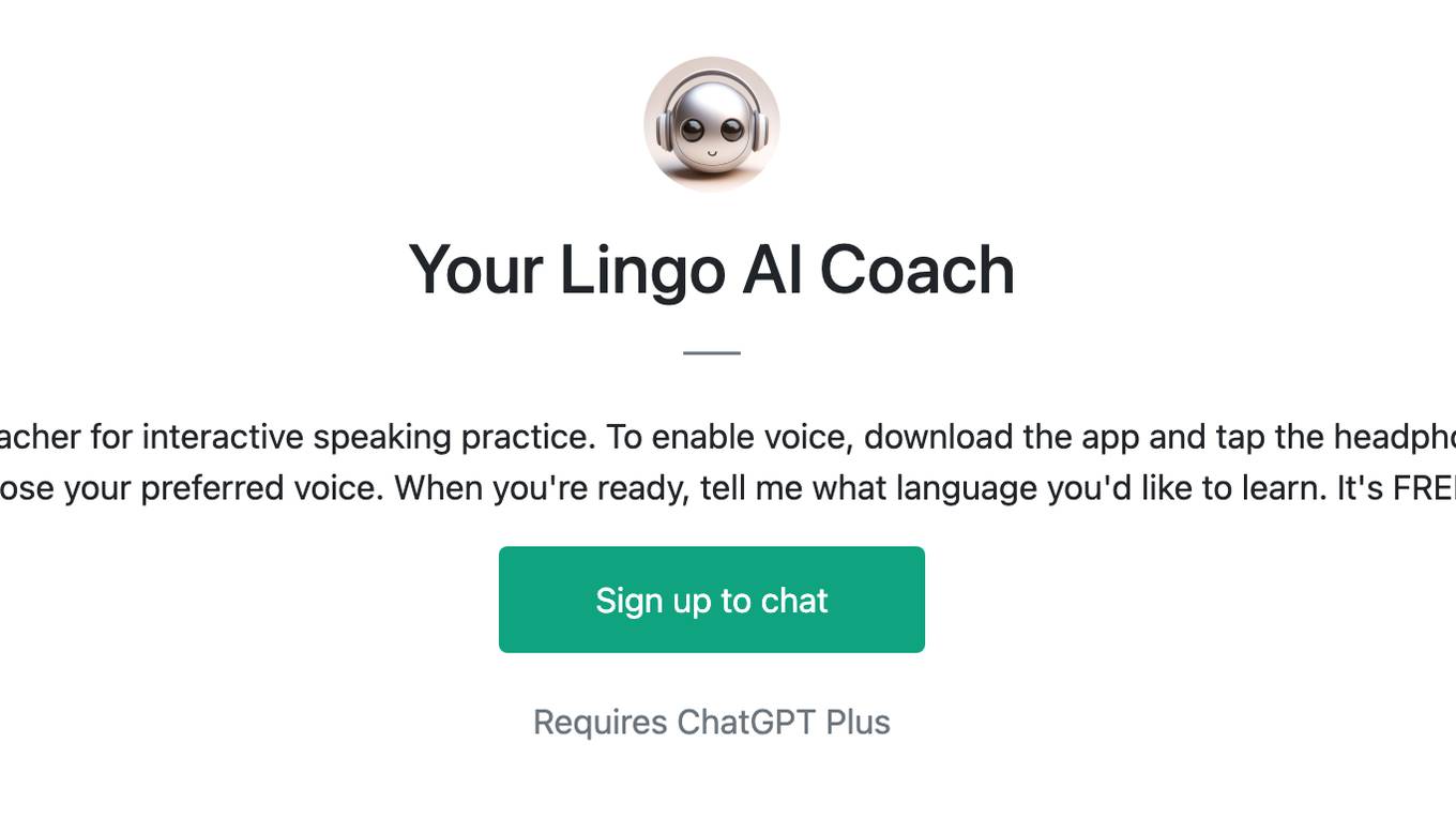 Your Lingo AI Coach Screenshot