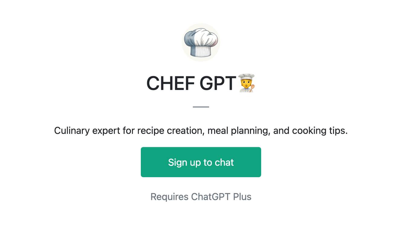 CHEF GPT🧑‍🍳 Screenshot