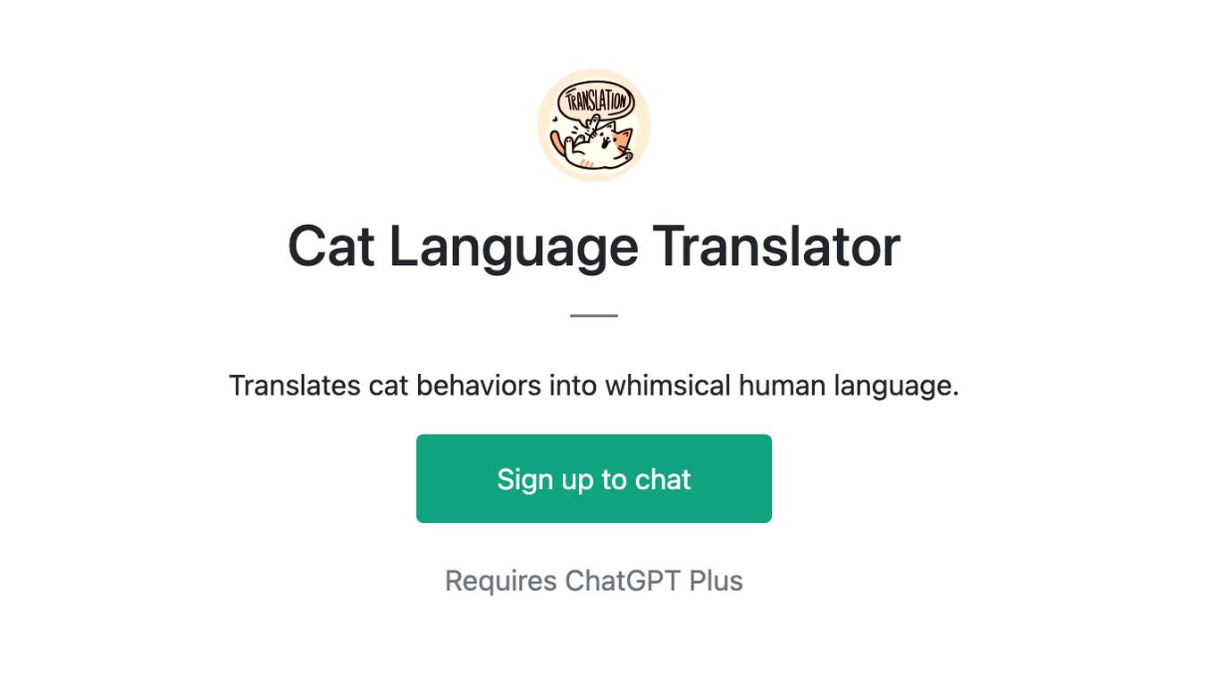 Cat Language Translator Screenshot