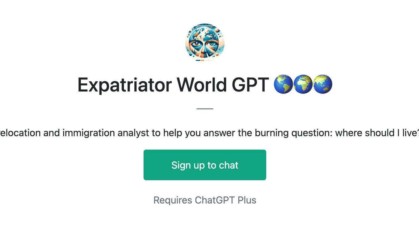 Expatriator World GPT 🌎🌍🌏 Screenshot