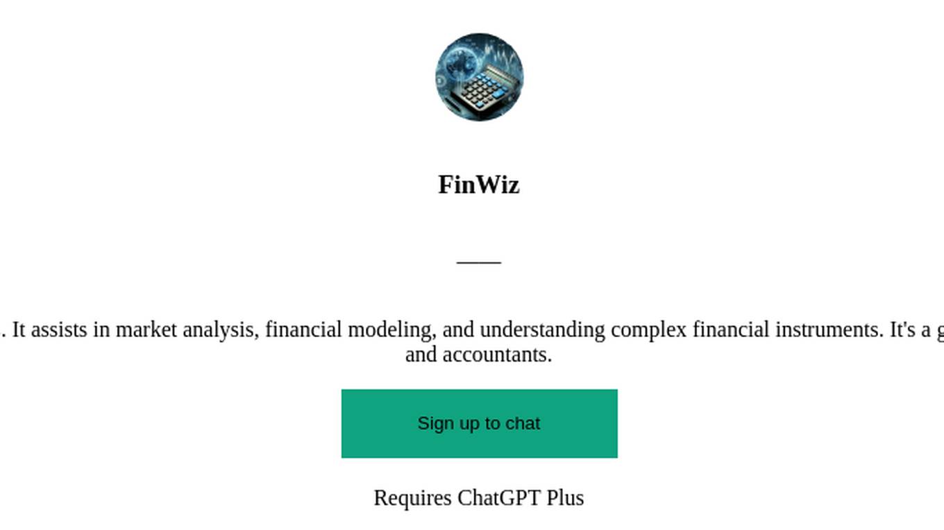 FinWiz Screenshot