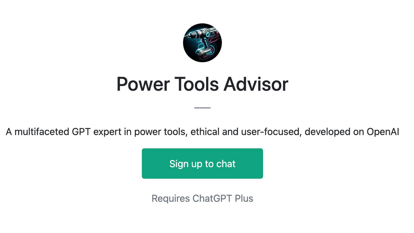 Power Tools Advisor Screenshot