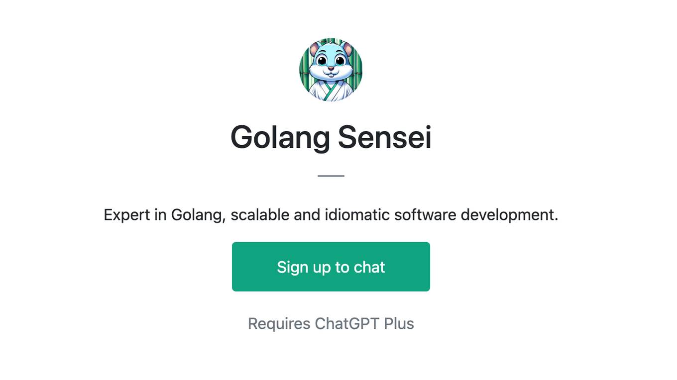 Golang Sensei Screenshot