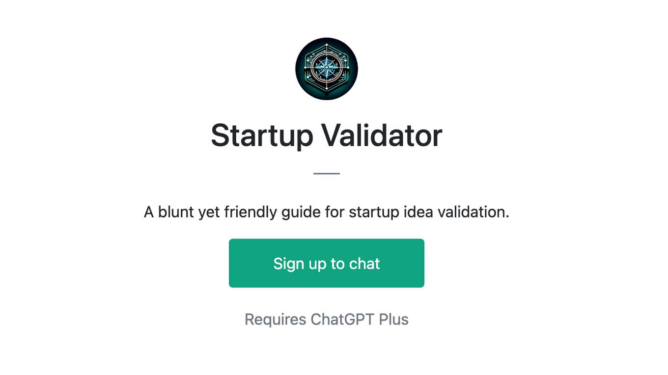 Startup Validator Screenshot