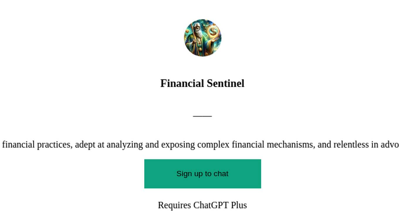 Financial Sentinel Screenshot