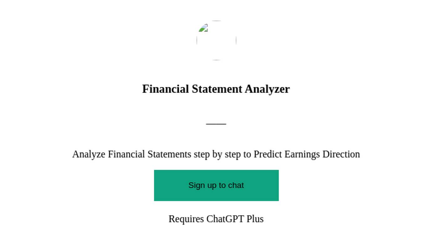 Financial Statement Analyzer Screenshot