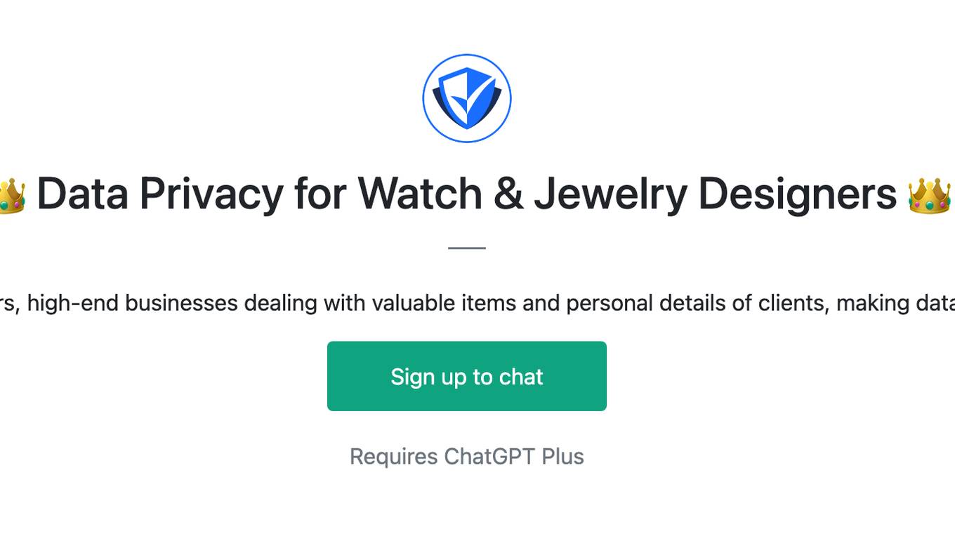 👑 Data Privacy for Watch & Jewelry Designers 👑 Screenshot