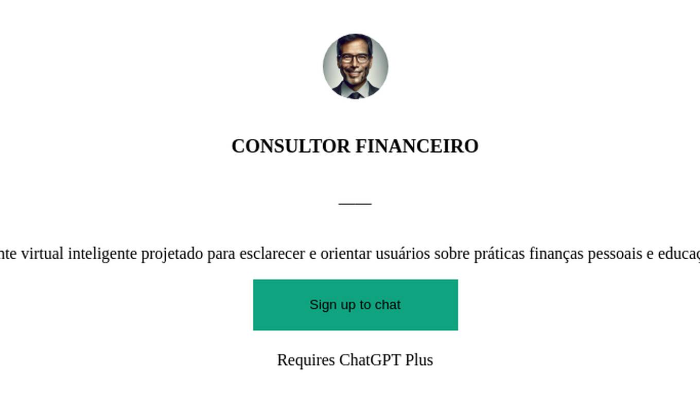 CONSULTOR FINANCEIRO Screenshot