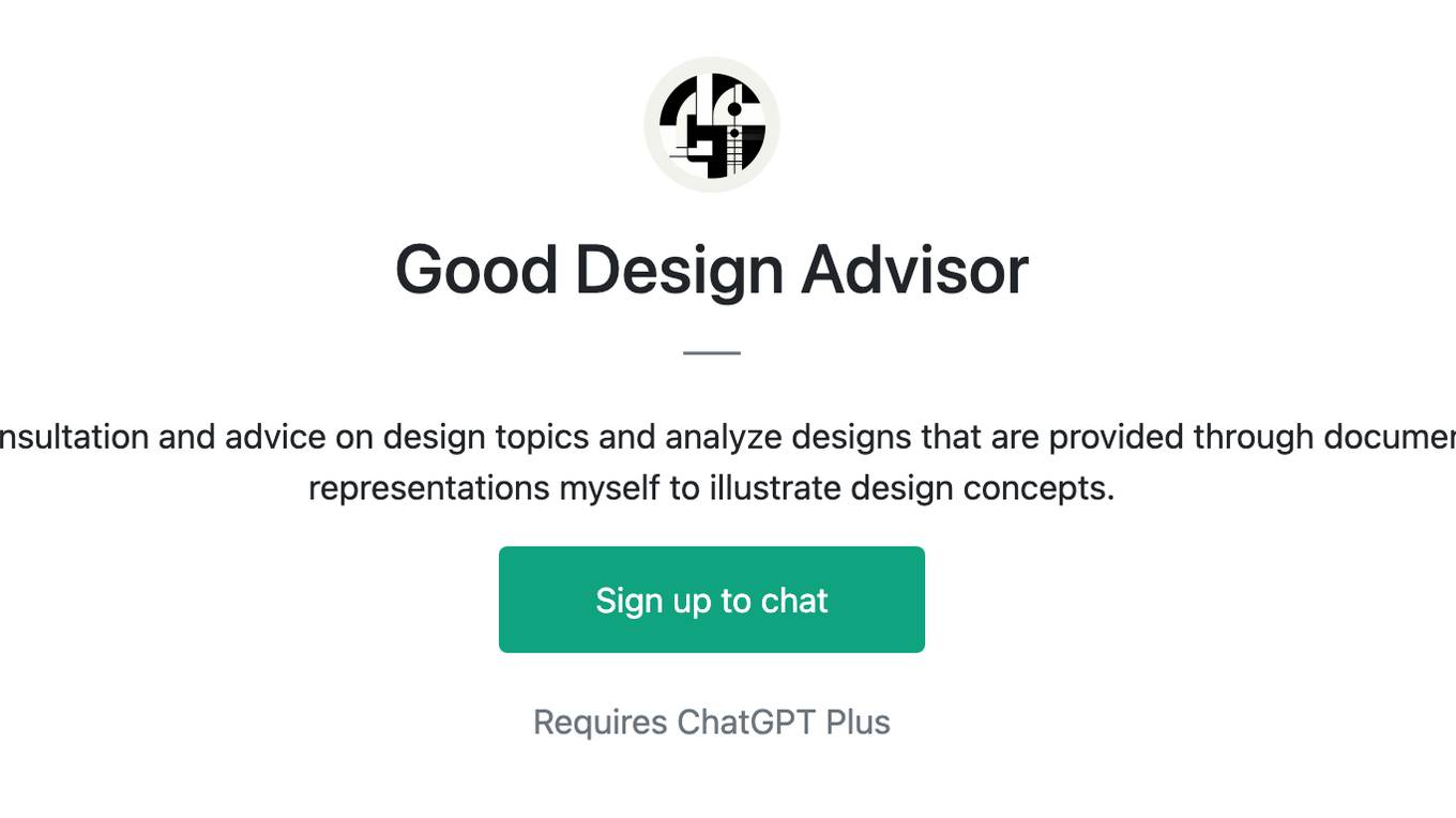 Good Design Advisor Screenshot