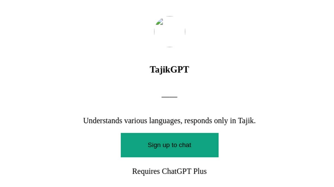 TajikGPT Screenshot