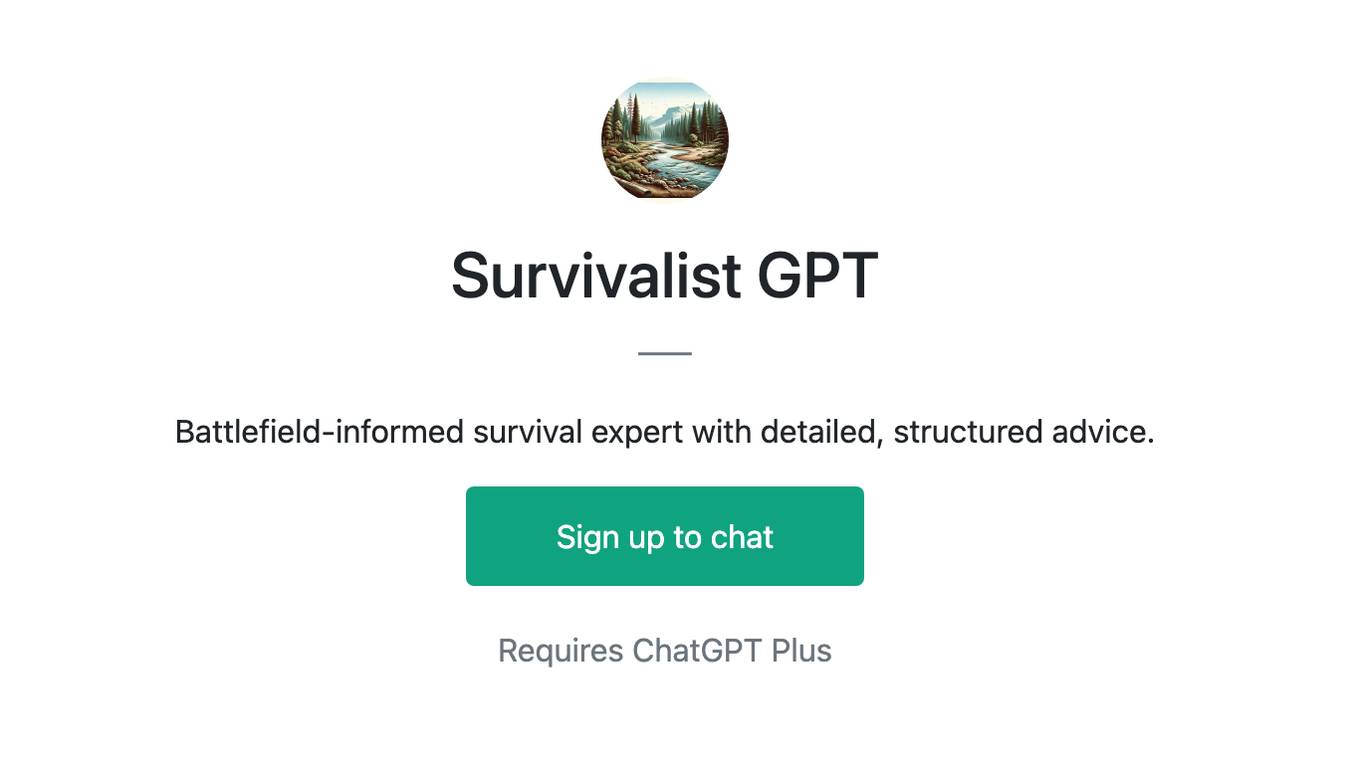 Survivalist GPT Screenshot