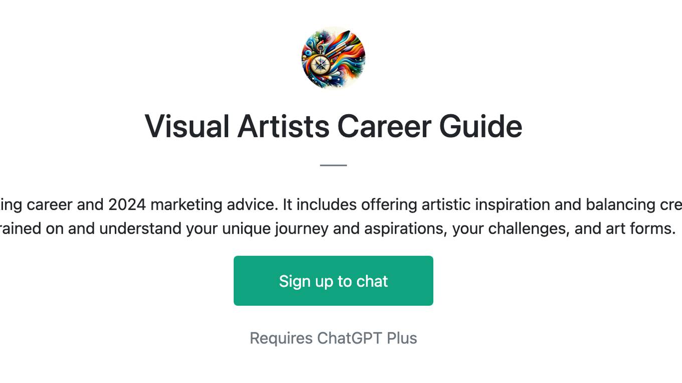 Visual Artists Career Guide Screenshot