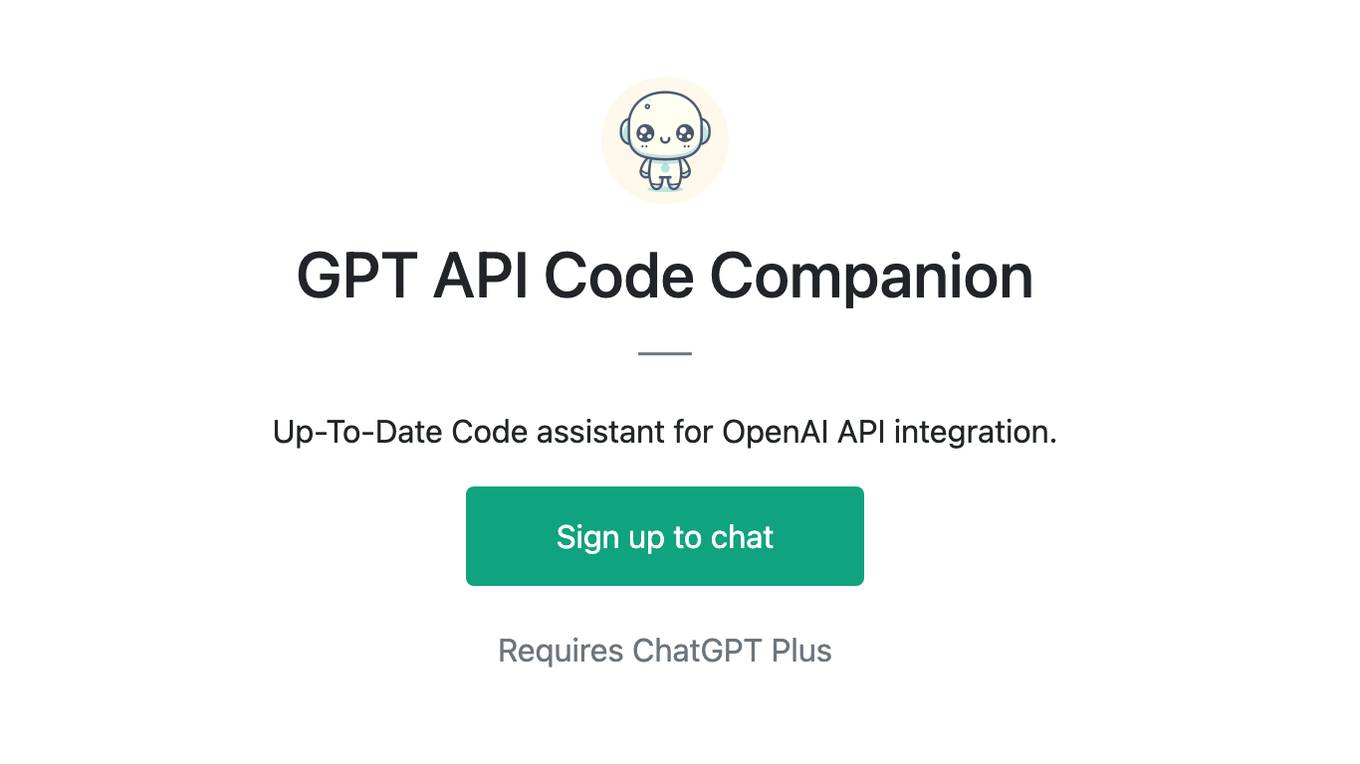 GPT API Code Companion Screenshot