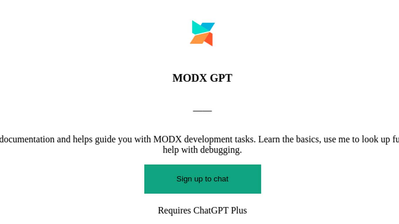 MODX GPT Screenshot