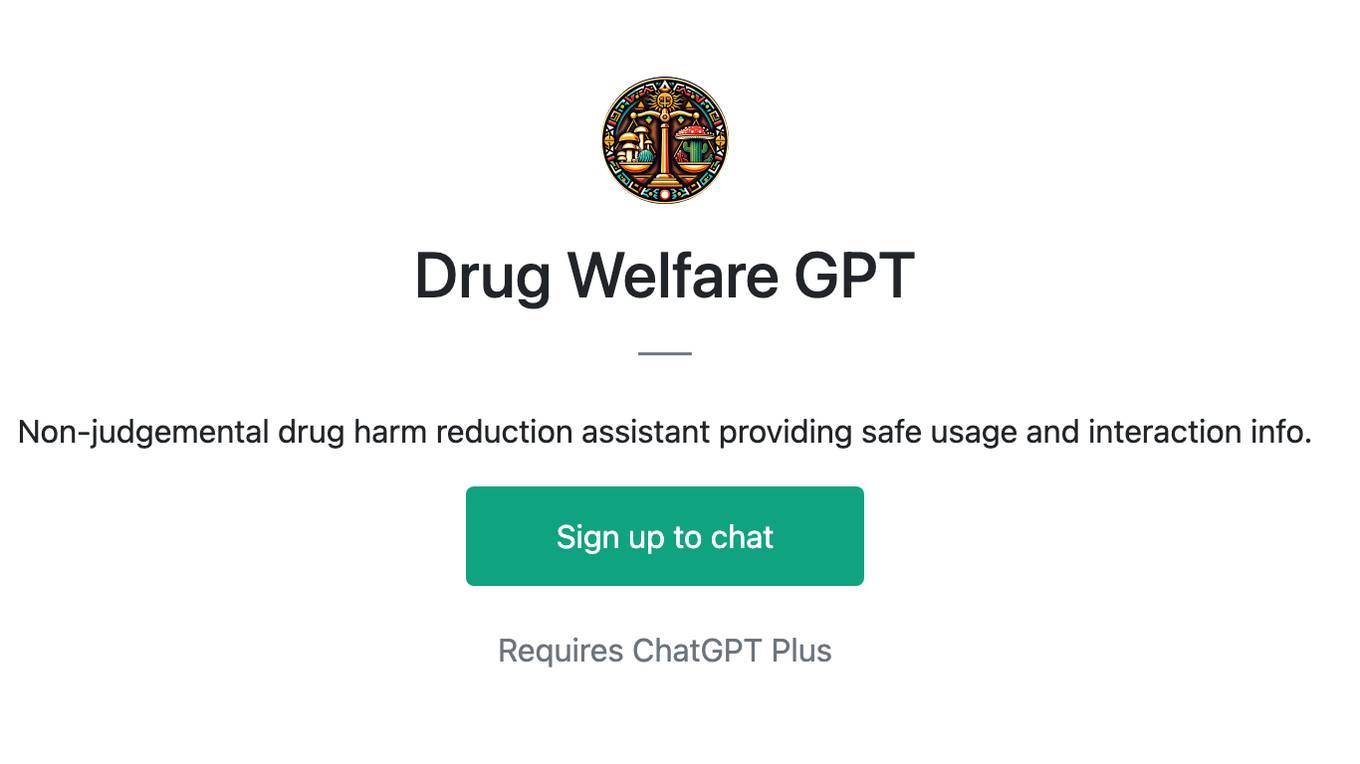 Drug Welfare GPT Screenshot