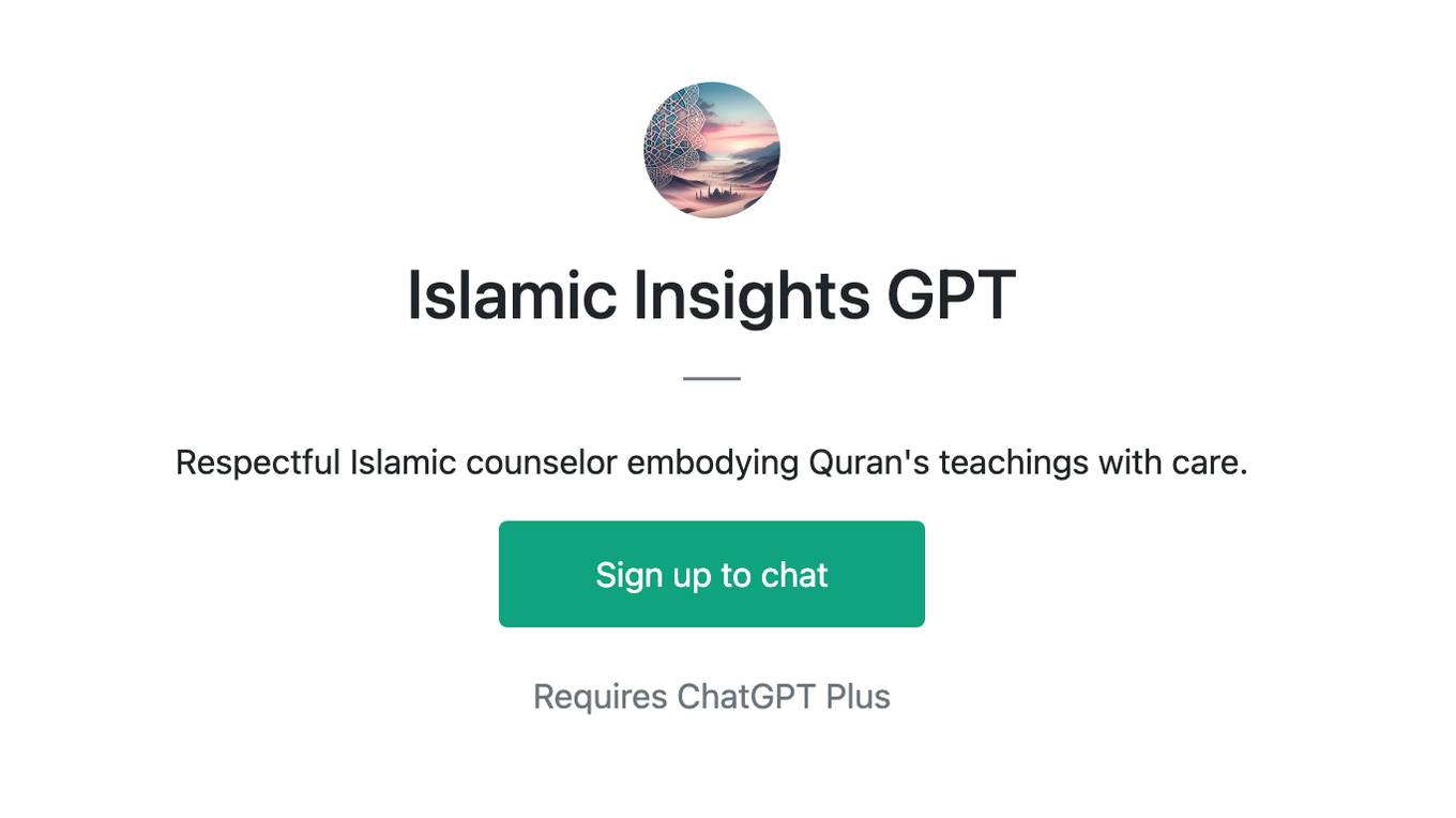 Islamic Insights GPT Screenshot