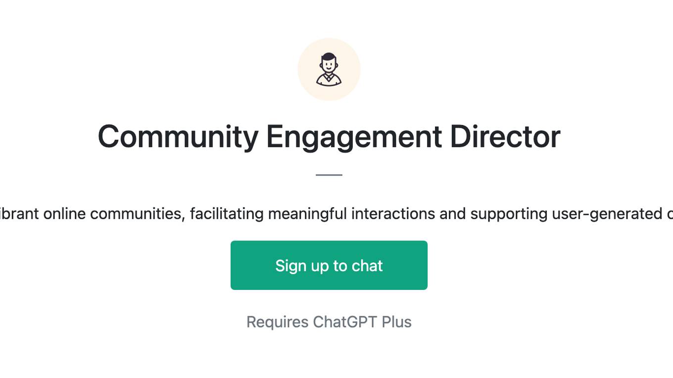 Community Engagement Director Screenshot