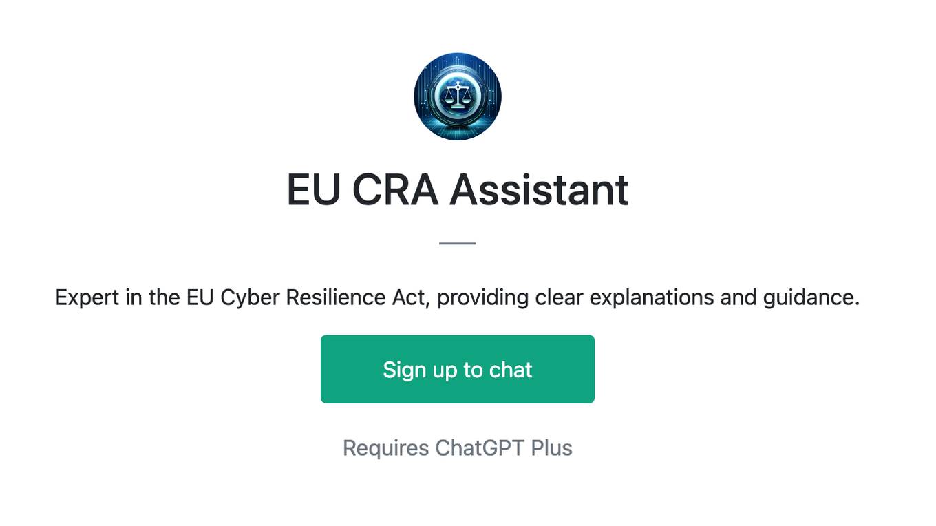 EU CRA Assistant Screenshot