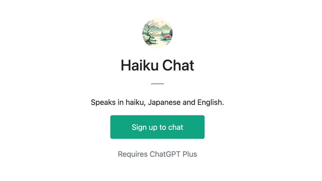 Haiku Chat Screenshot