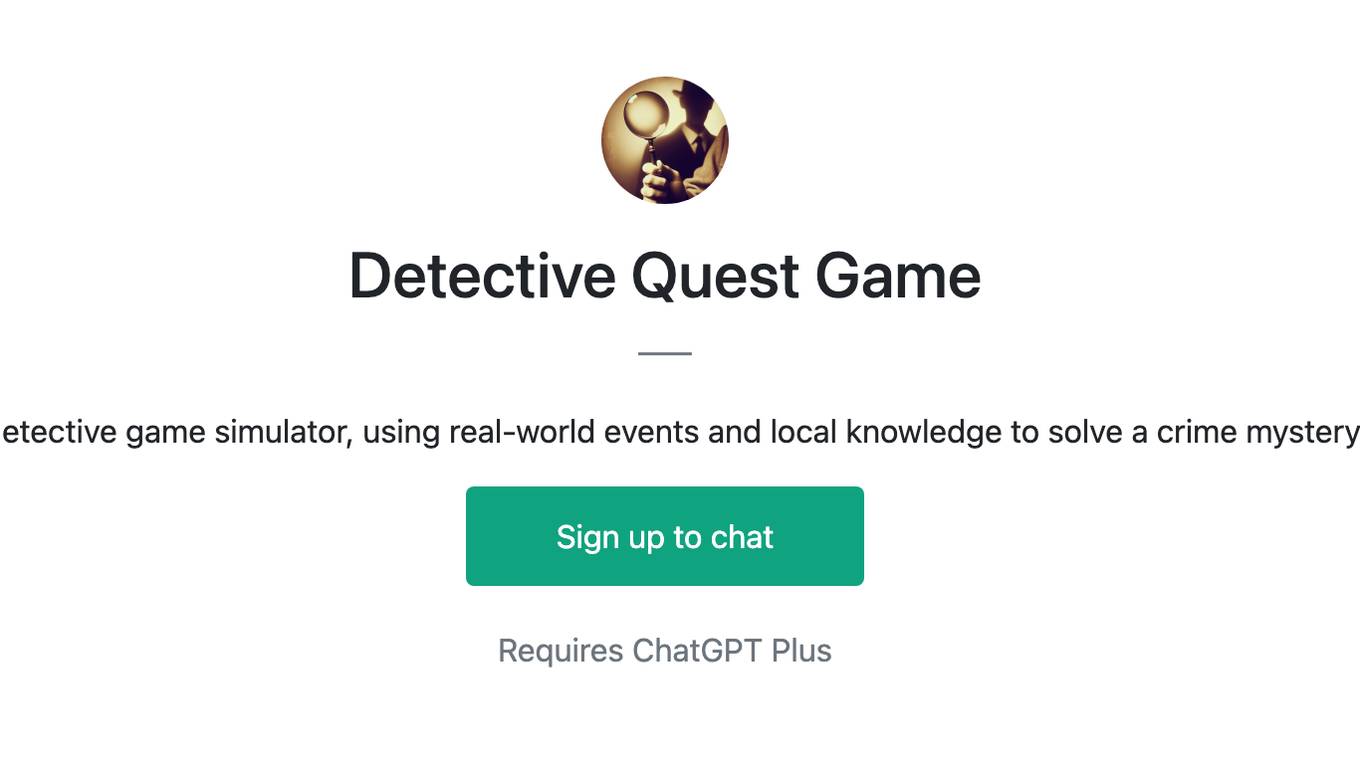 Detective Quest Game Screenshot