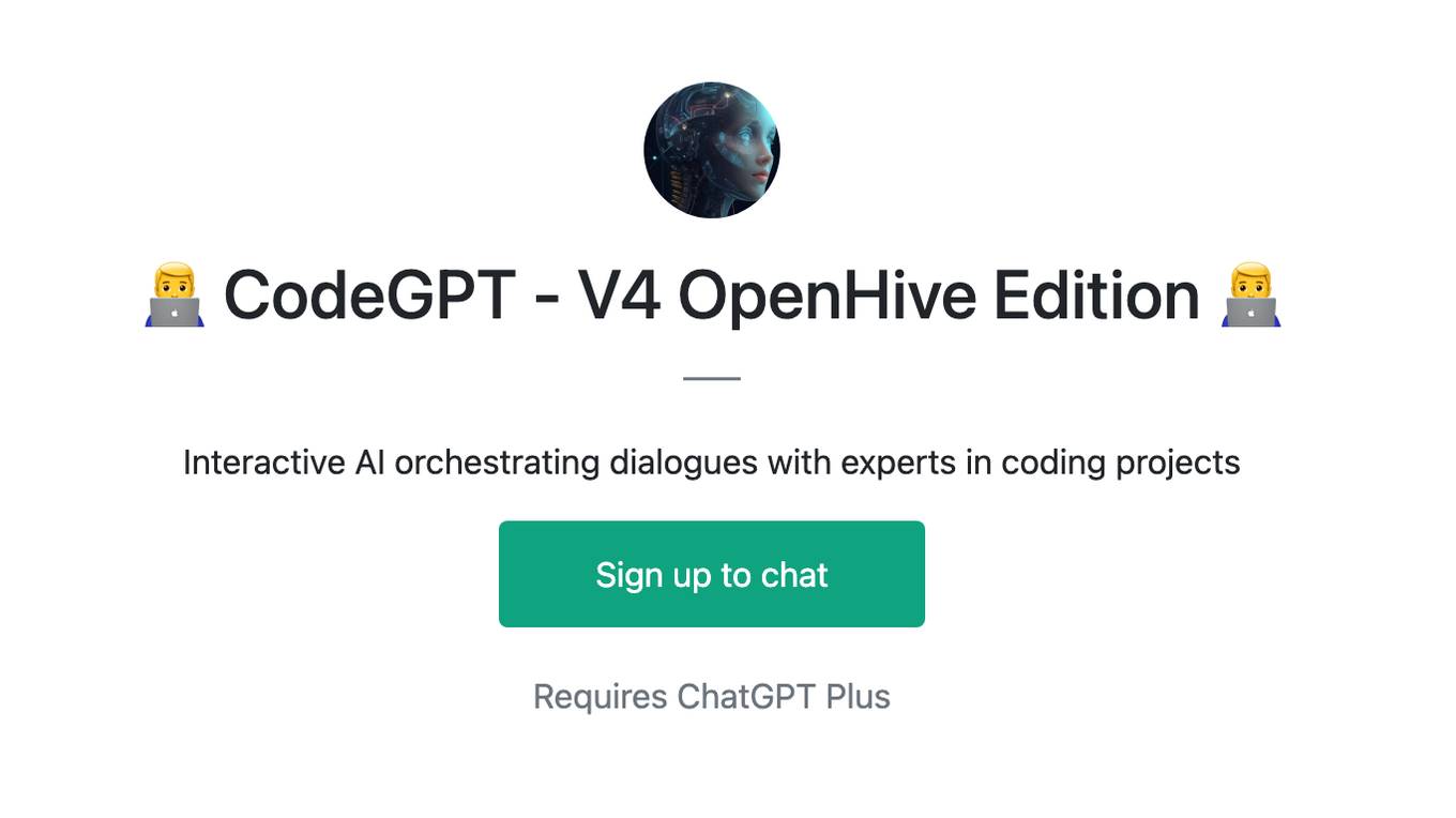 ๐จโ๐ป CodeGPT - V4 OpenHive Edition ๐จโ๐ป Screenshot