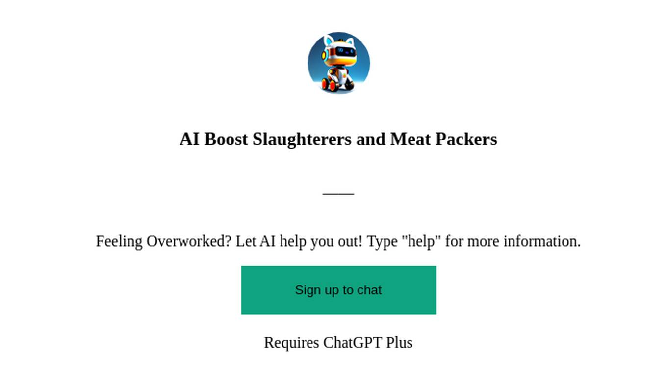 AI Boost Slaughterers and Meat Packers Screenshot