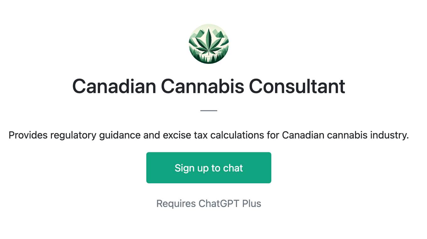 Canadian Cannabis Consultant Screenshot